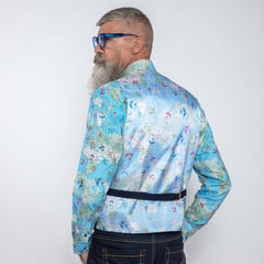 FLIGHT MAP WAISTCOAT CL1049 - Premium Men's Patterned Shirt by Claudio Lugli | Bold Design, Tailored Fit, Best Printed Shirts