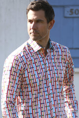VINTAGE GRAND PRIX SHIRT - Premium Men's Patterned Shirt by Claudio Lugli | Bold Design, Tailored Fit, Best Printed Shirts