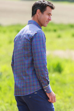 CL2539 NAVY CHECK - Claudio Lugli Shirts