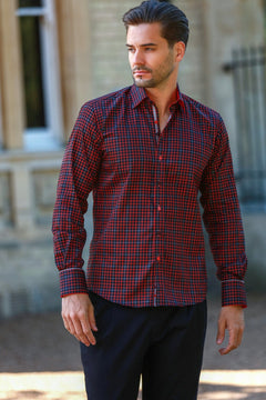 CL2542 BLACK CHECK - Claudio Lugli Shirts