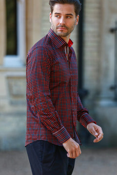 CL2542 BLACK CHECK - Claudio Lugli Shirts