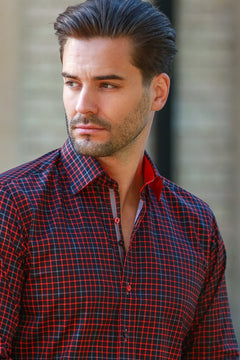 CL2542 BLACK CHECK - Claudio Lugli Shirts