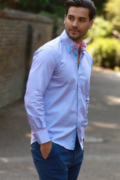 CL2550 STRIPE DOUBLE COLLAR - Claudio Lugli Shirts