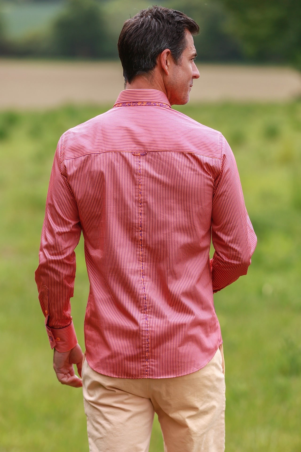 CL2550 STRIPE DOUBLE COLLAR - Claudio Lugli Shirts