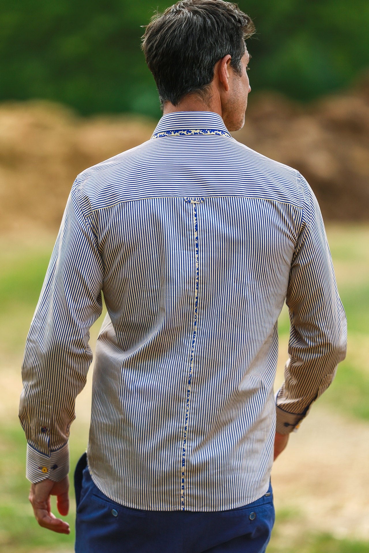 CL2550 STRIPE DOUBLE COLLAR - Claudio Lugli Shirts