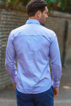 CL2550 STRIPE DOUBLE COLLAR - Claudio Lugli Shirts