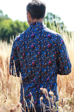 CL2568 BLUE FLOWERS - Claudio Lugli Shirts