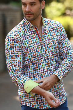 CL2585 ABSTRACT SHAPES - Claudio Lugli Shirts