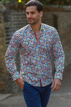 CL2585 ABSTRACT SHAPES - Claudio Lugli Shirts