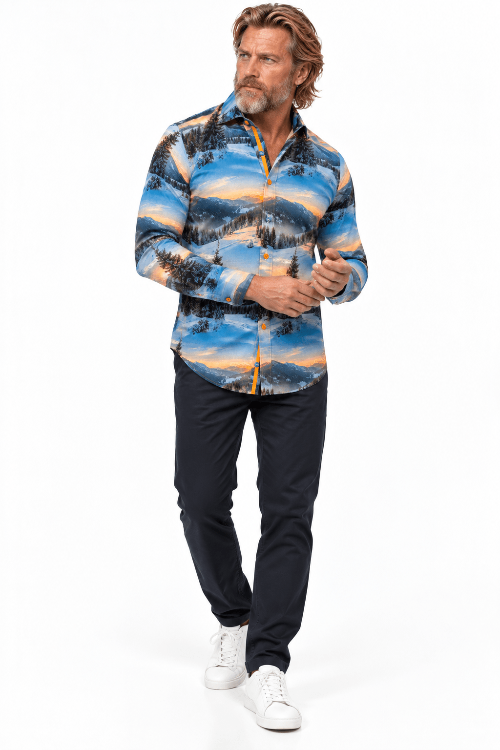 CL26108 White Winter Sunset - Claudio Lugli Shirts
