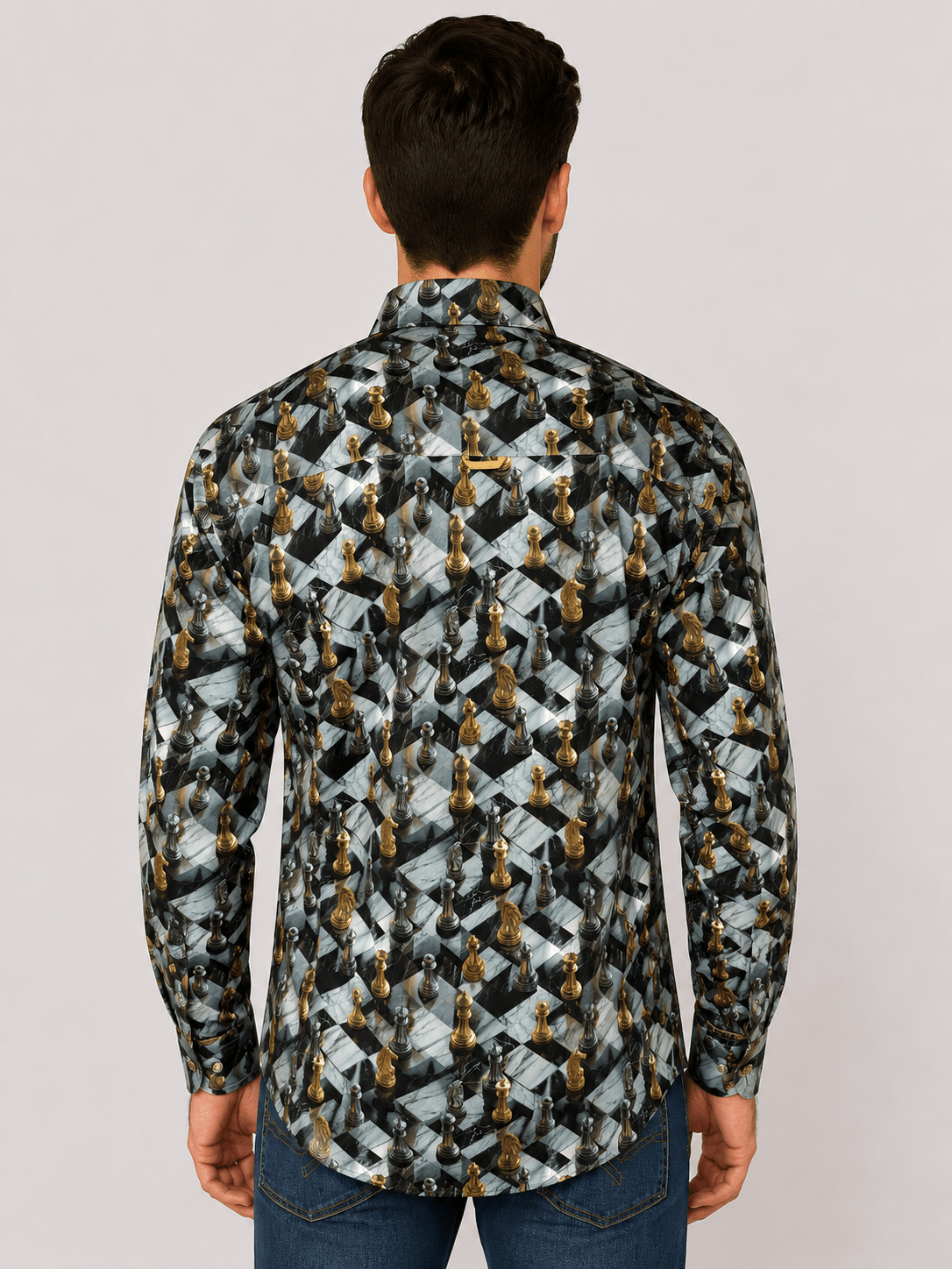 CL26115 Grey Chess - Claudio Lugli Shirts