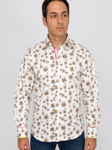 CL26122 White Dice - Claudio Lugli Shirts