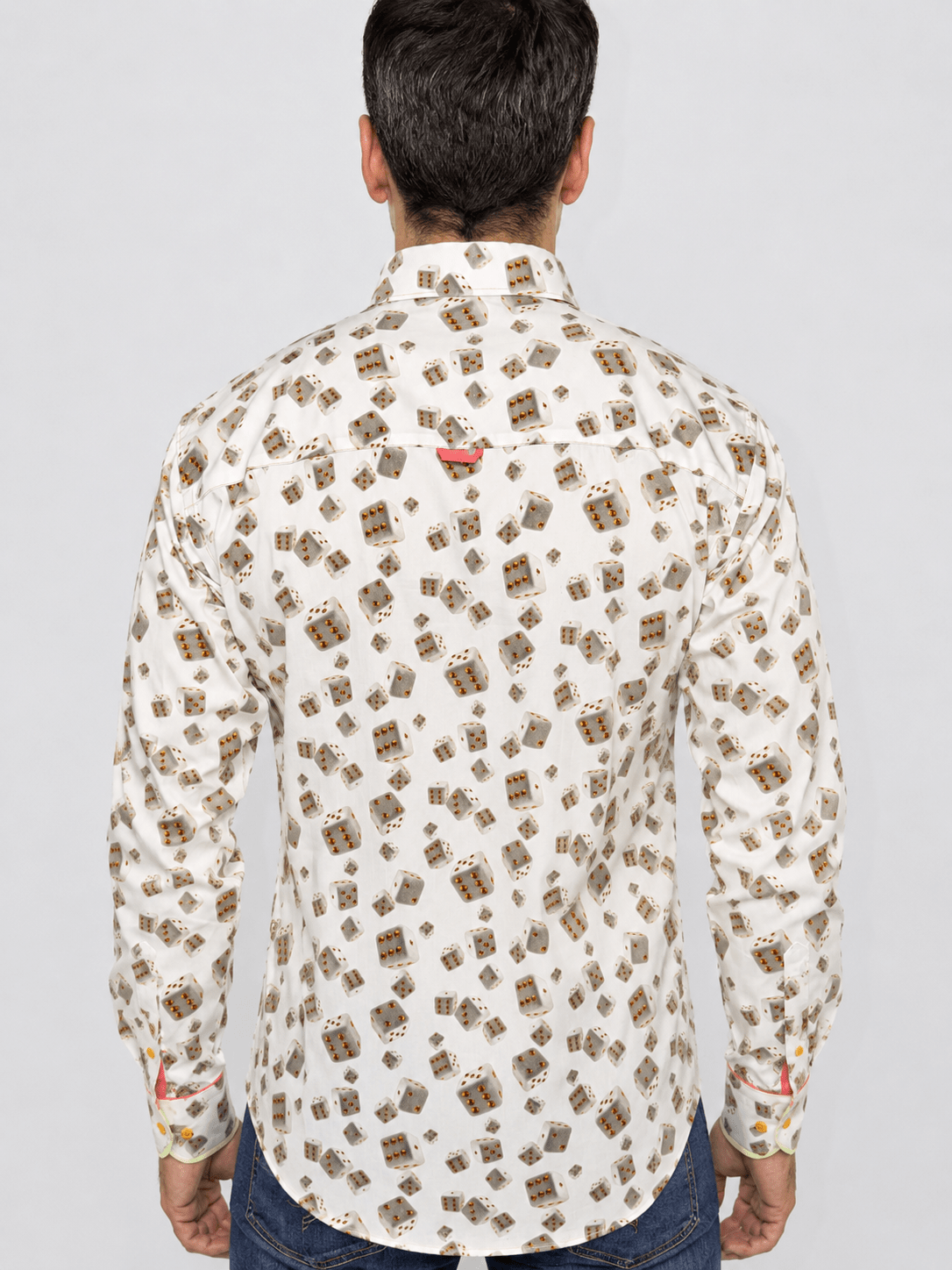 CL26122 White Dice - Claudio Lugli Shirts