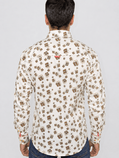 CL26122 White Dice - Claudio Lugli Shirts