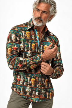 CL26133 Teal Antique - Claudio Lugli Shirts