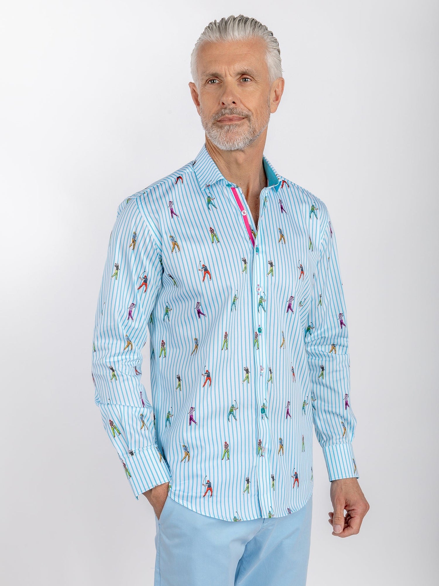 CL2619 STRIPE GOLFER - Claudio Lugli Shirts