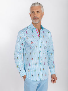 CL2619 STRIPE GOLFER - Claudio Lugli Shirts