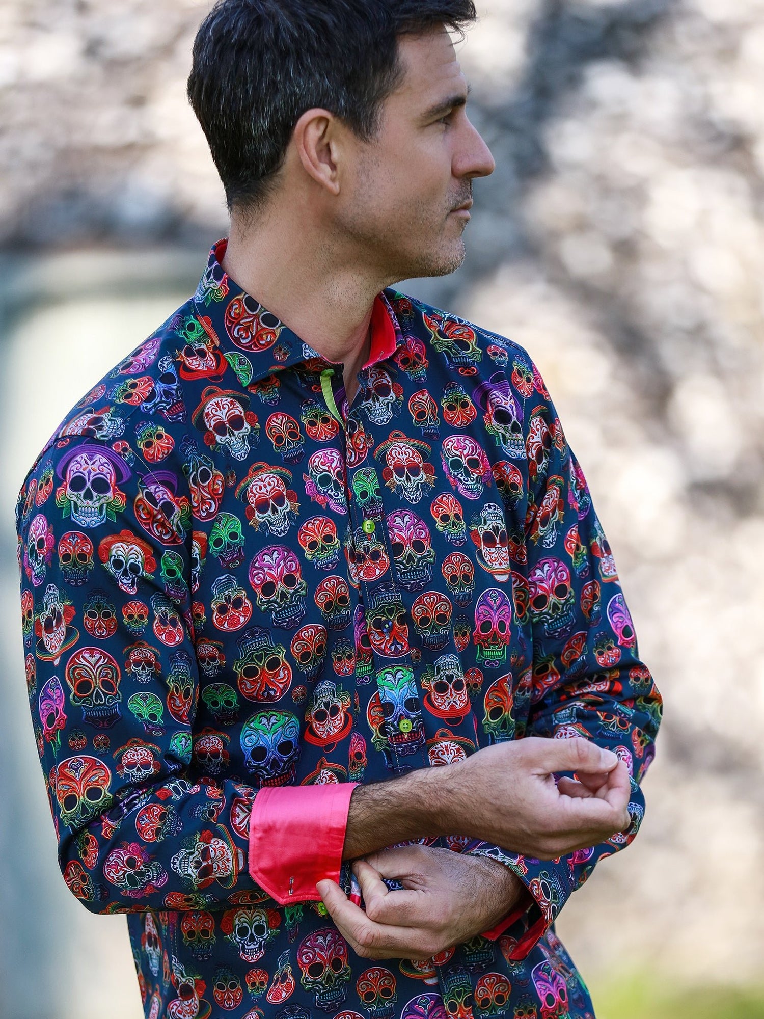 CL2621 EMBROIDERY SKULLS - Claudio Lugli Shirts