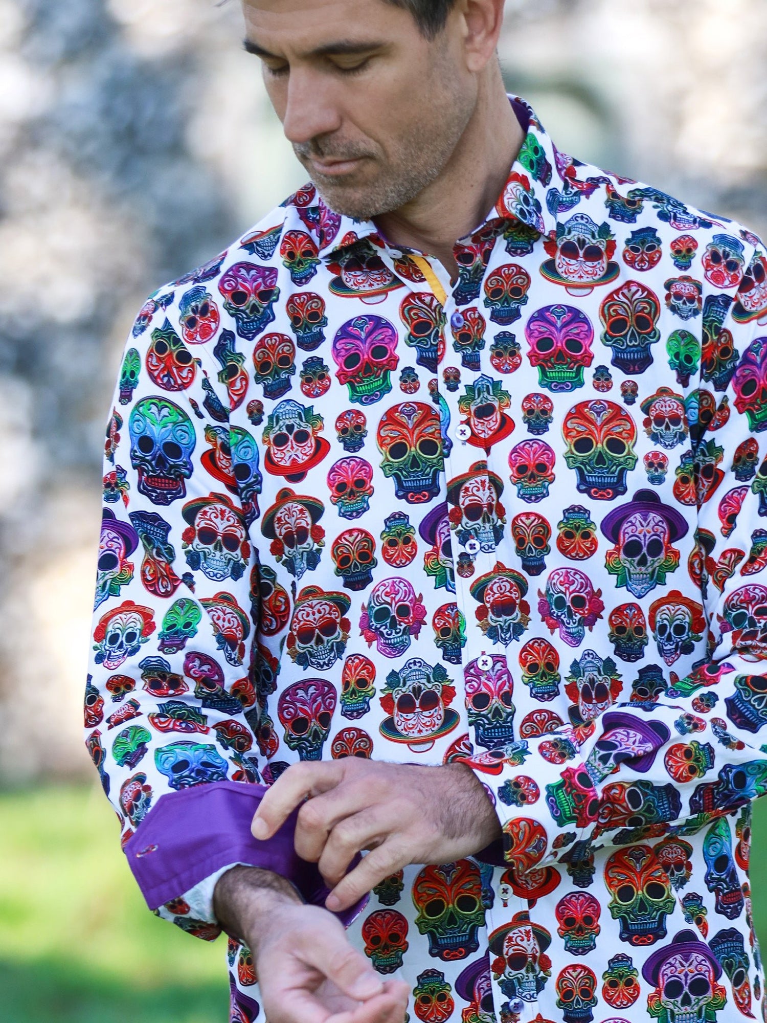 CL2621 EMBROIDERY SKULLS - Claudio Lugli Shirts