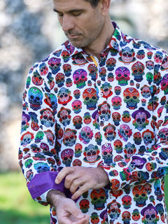 CL2621 EMBROIDERY SKULLS - Claudio Lugli Shirts