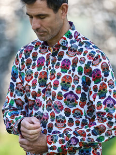 CL2621 EMBROIDERY SKULLS - Claudio Lugli Shirts