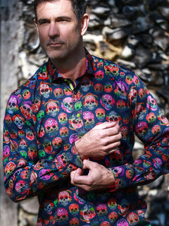 CL2621 EMBROIDERY SKULLS - Claudio Lugli Shirts
