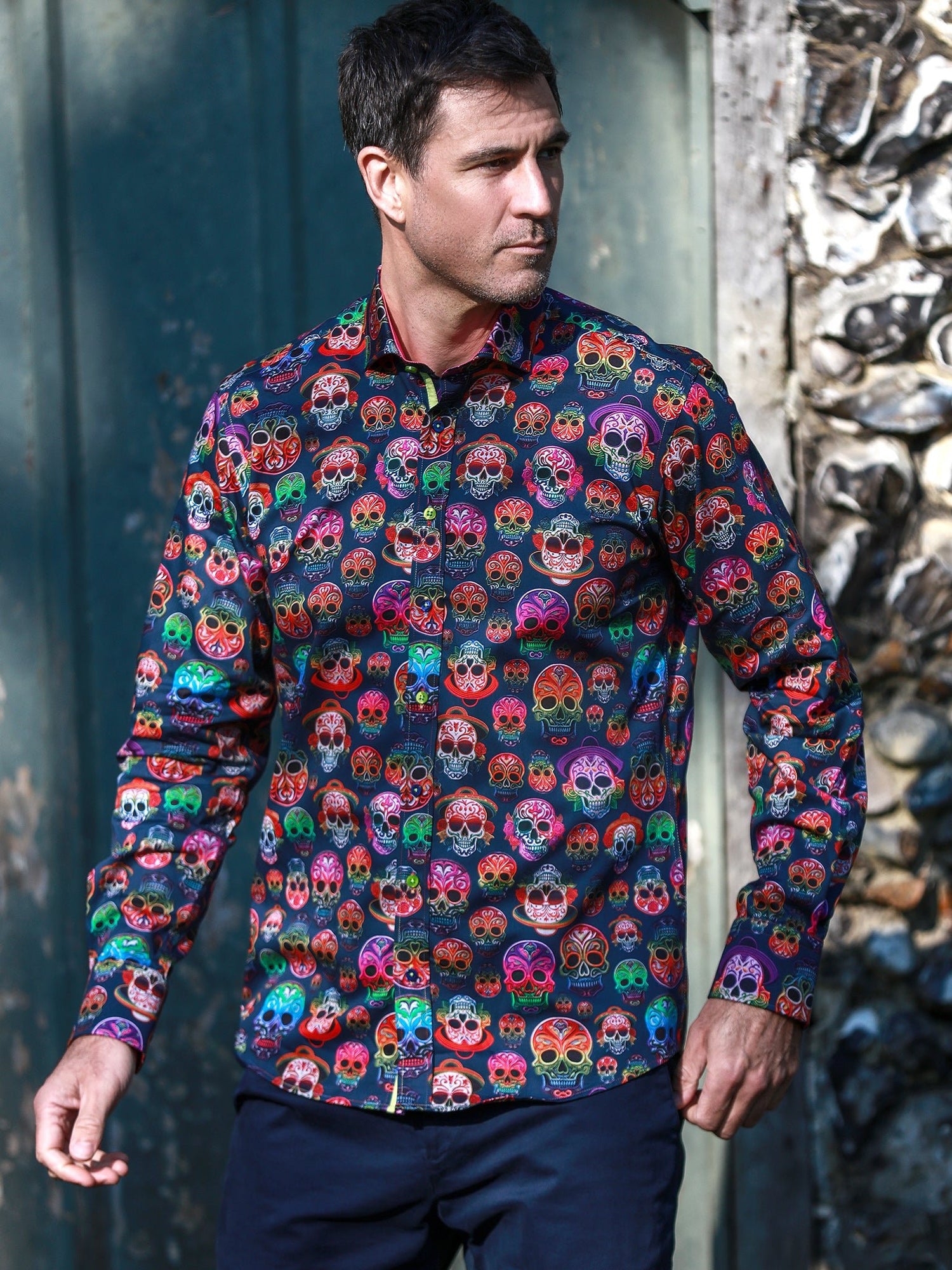 CL2621 EMBROIDERY SKULLS - Claudio Lugli Shirts