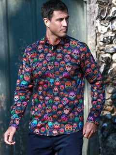 CL2621 EMBROIDERY SKULLS - Claudio Lugli Shirts