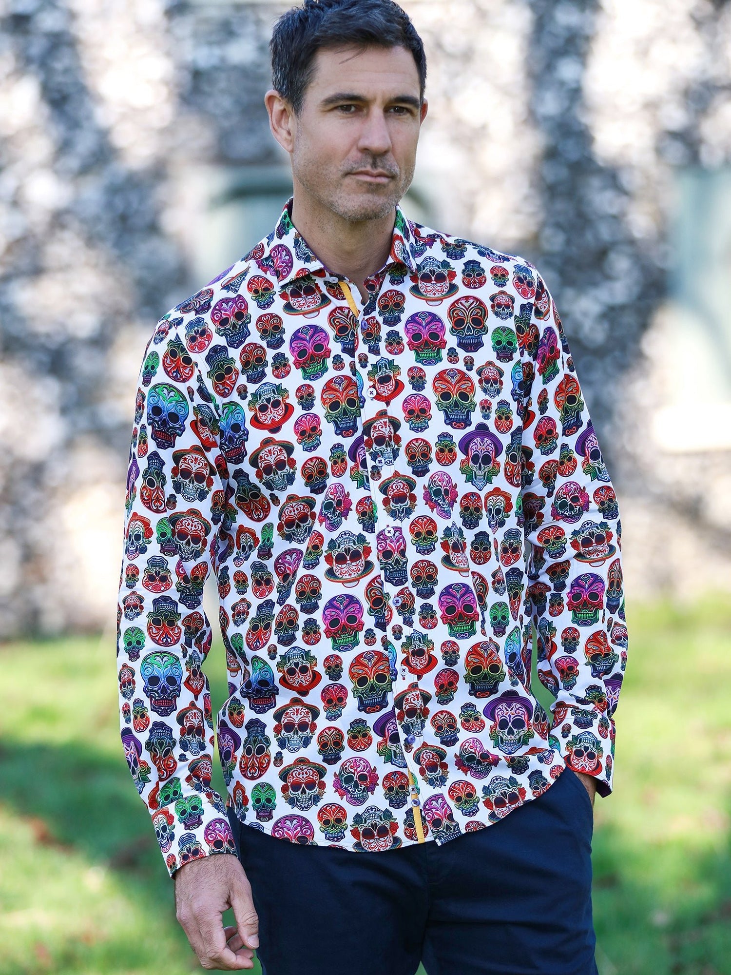 CL2621 EMBROIDERY SKULLS - Claudio Lugli Shirts