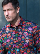 CL2621 EMBROIDERY SKULLS - Claudio Lugli Shirts