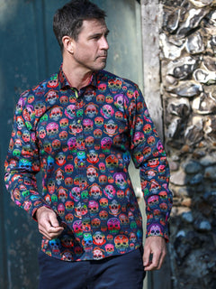 CL2621 EMBROIDERY SKULLS - Claudio Lugli Shirts