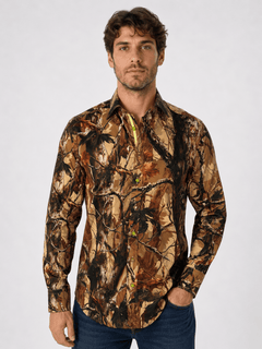 CL2647 Brown Real Tree - Claudio Lugli Shirts