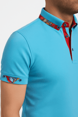 SIGNATURE POLO WITH MARBLE INSERT – Premium Men's Patterned Shirt by Claudio Lugli | Bold Design, Tailored Fit, Best Printed Shirts