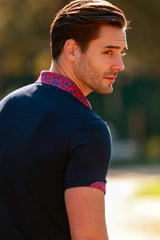 SIGNATURE POLO WITH PAISLEY INSERT – Premium Men's Patterned Shirt by Claudio Lugli | Bold Design, Tailored Fit, Best Printed Shirts