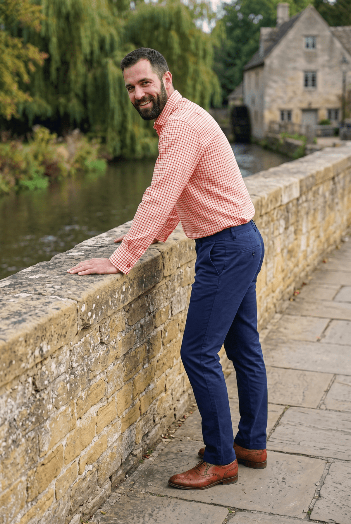 The Classic Check reworked by Claudio Lugli, a British staple cut with designer precision in London.
