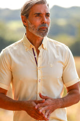 CLASSIC OXFORD SHORT SLEEVE SHIRT – Premium Men's Patterned Shirt by Claudio Lugli | Bold Design, Tailored Fit, Best Printed Shirts