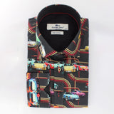 CLASSIC SPORTS CAR PRINT SHIRT – Premium Men's Patterned Shirt by Claudio Lugli | Bold Design, Tailored Fit, Best Printed Shirts