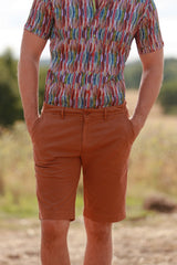 CLAUDIO LUGLI COTTON BLEND CHINO SHORTS 24 – Premium Men's Patterned Shirt by Claudio Lugli | Bold Design, Tailored Fit, Best Printed Shirts