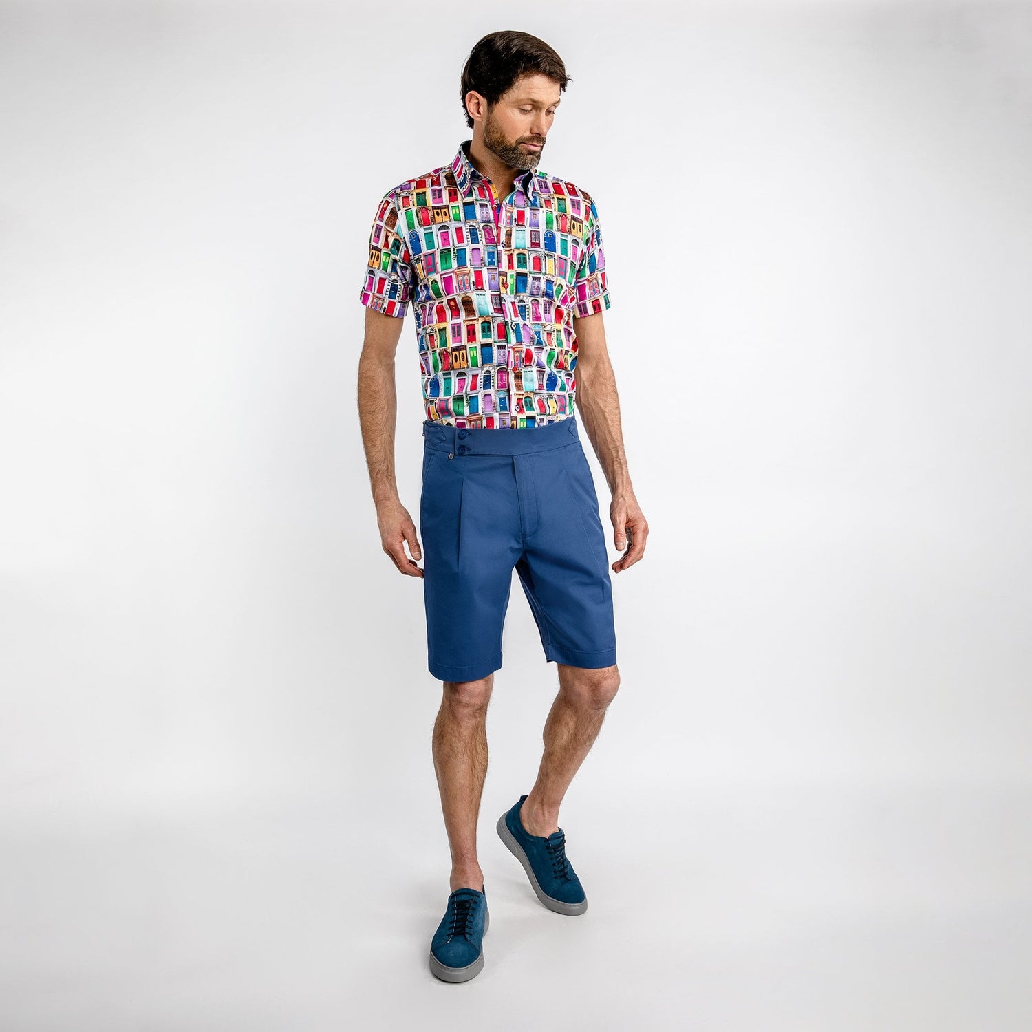 CLAUDIO LUGLI FITTED CHINO SHORTS – Premium Men's Patterned Shirt by Claudio Lugli | Bold Design, Tailored Fit, Best Printed Shirts