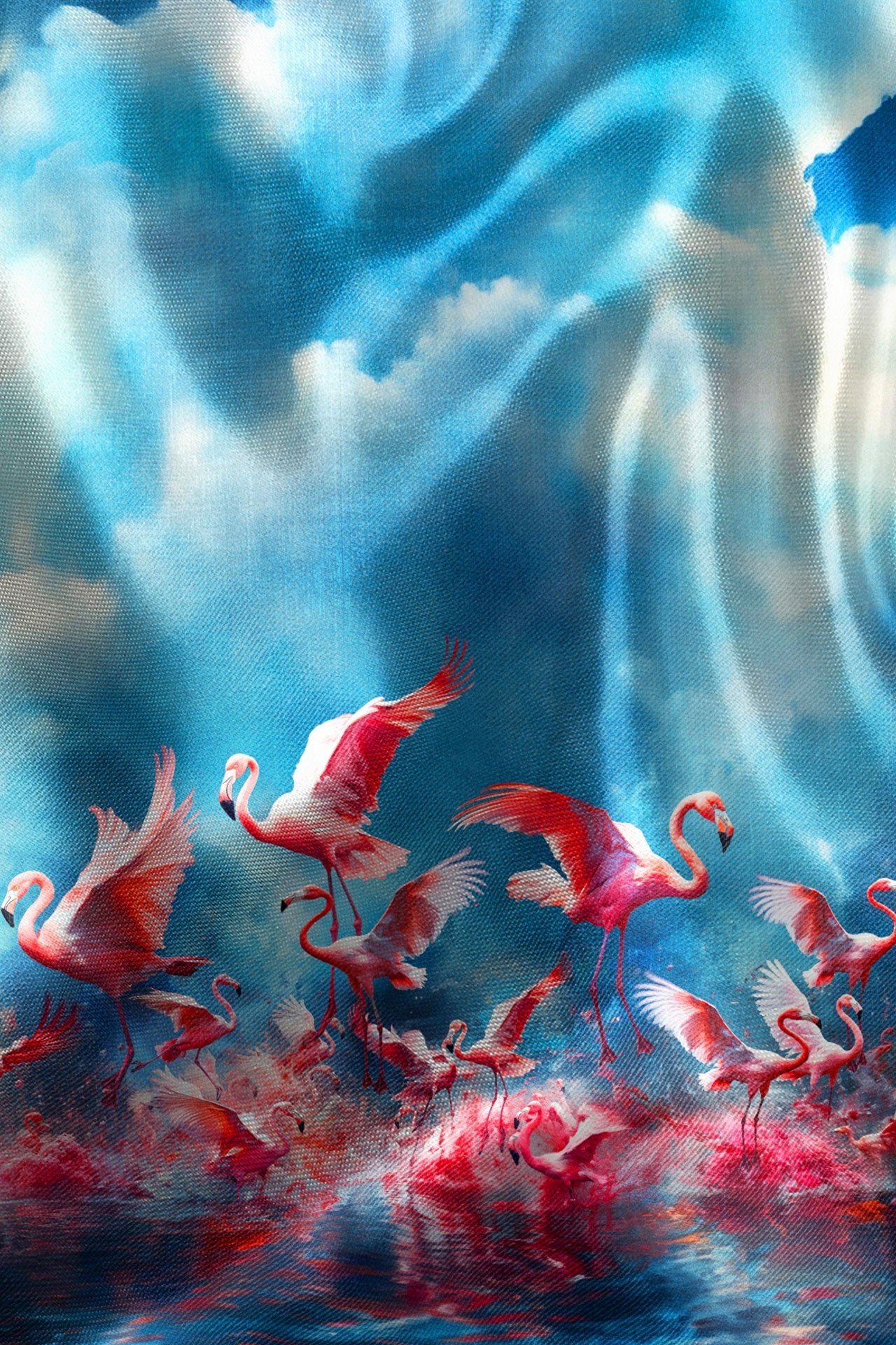 CLAUDIO LUGLI SKY FLAMINGO PLACEMENT PRINT SHIRT – Premium Men's Patterned Shirt by Claudio Lugli | Bold Design, Tailored Fit, Best Printed Shirts