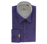 Claudio Lugli Womens Purple Polka Dot Contrast Satin Cotton Shirt Size 10 *RARE* - Claudio Lugli Shirts