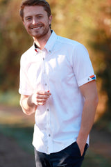 CLASSIC SATIN COTTON SHORT SLEEVE SHIRT PEGASUS EDITION – Premium Men's Patterned Shirt by Claudio Lugli | Bold Design, Tailored Fit, Best Printed Shirts