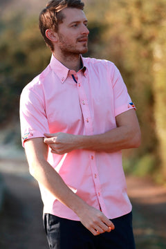 CLASSIC SATIN COTTON SHORT SLEEVE SHIRT PEGASUS EDITION – Premium Men's Patterned Shirt by Claudio Lugli | Bold Design, Tailored Fit, Best Printed Shirts