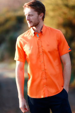 CLASSIC SATIN COTTON SHORT SLEEVE SHIRT PEGASUS EDITION – Premium Men's Patterned Shirt by Claudio Lugli | Bold Design, Tailored Fit, Best Printed Shirts