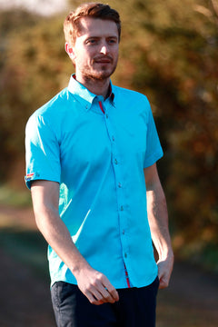 CLASSIC SATIN COTTON SHORT SLEEVE SHIRT PEGASUS EDITION – Premium Men's Patterned Shirt by Claudio Lugli | Bold Design, Tailored Fit, Best Printed Shirts