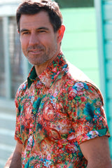 BAROQUE GARDEN SHORT SLEEVE PRINT SHIRT – Premium Men's Patterned Shirt by Claudio Lugli | Bold Design, Tailored Fit, Best Printed Shirts