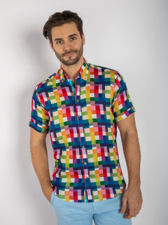 CLS2607 MULTICOLOUR LINEN - Claudio Lugli Shirts