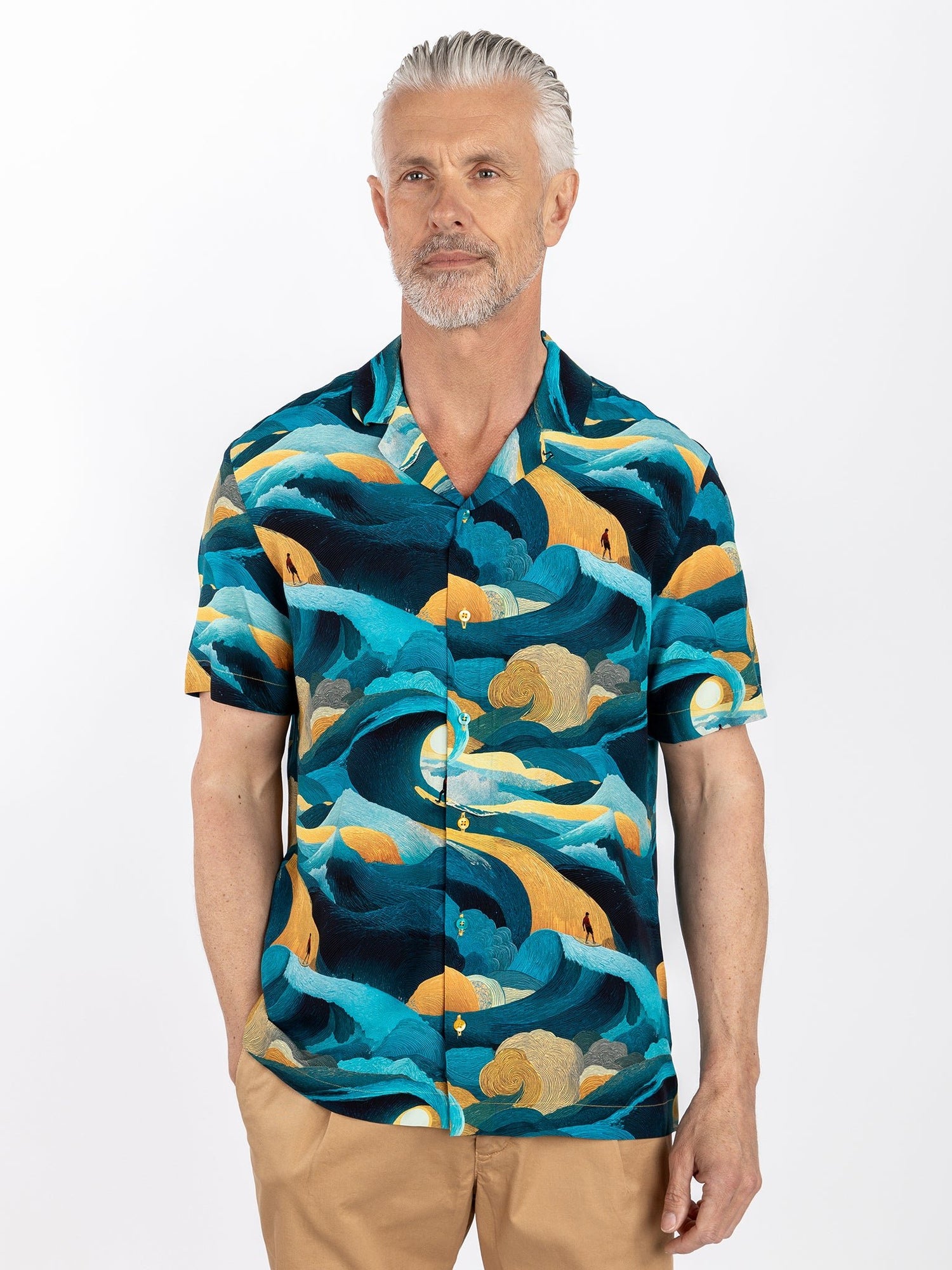 CLSH 2602 BLUE WINDSURF - Claudio Lugli Shirts