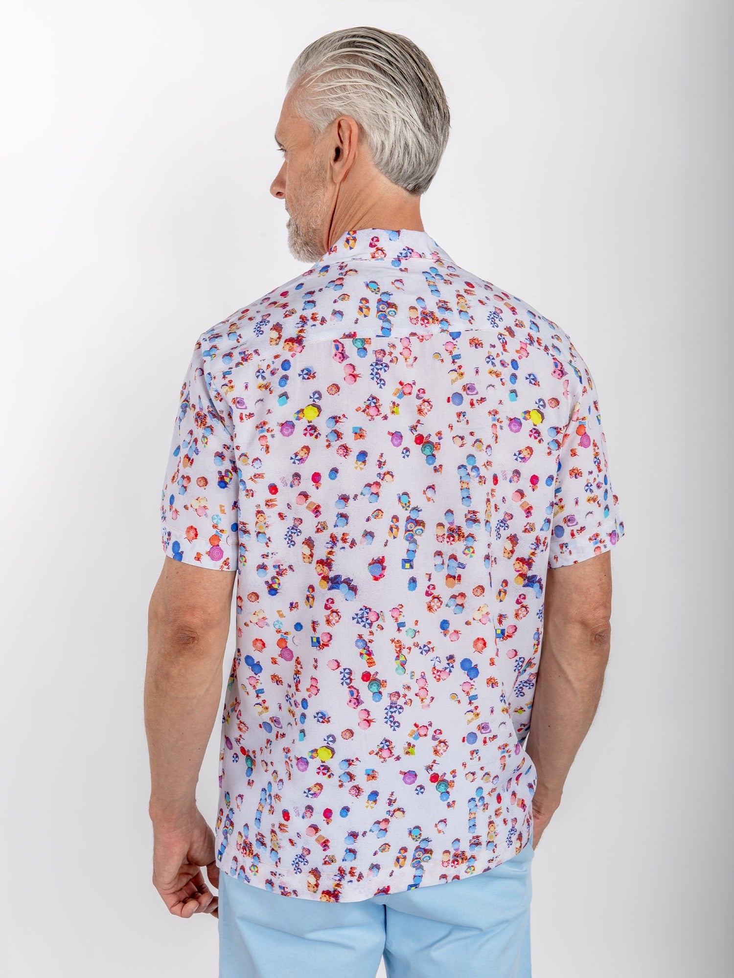 CLSH 2605 WHITE DRONE BEACH - Claudio Lugli Shirts