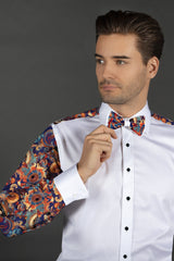 GRAMOPHONE TUXEDO SHIRT – Premium Men's Patterned Shirt by Claudio Lugli | Bold Design, Tailored Fit, Best Printed Shirts